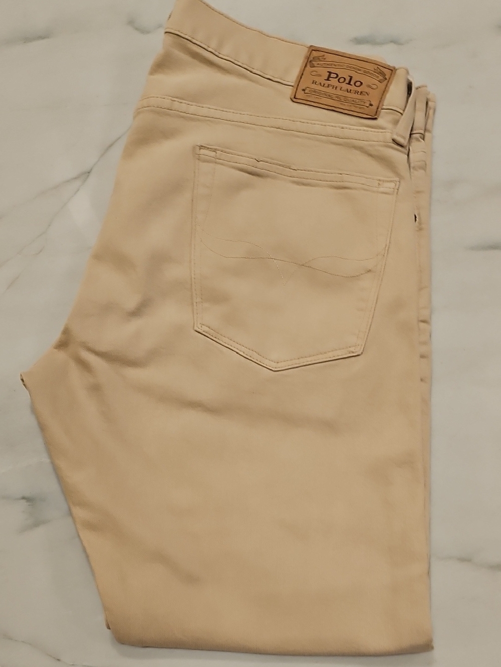 Polo by Ralph Lauren Slim Straight Jeans in Light Beige